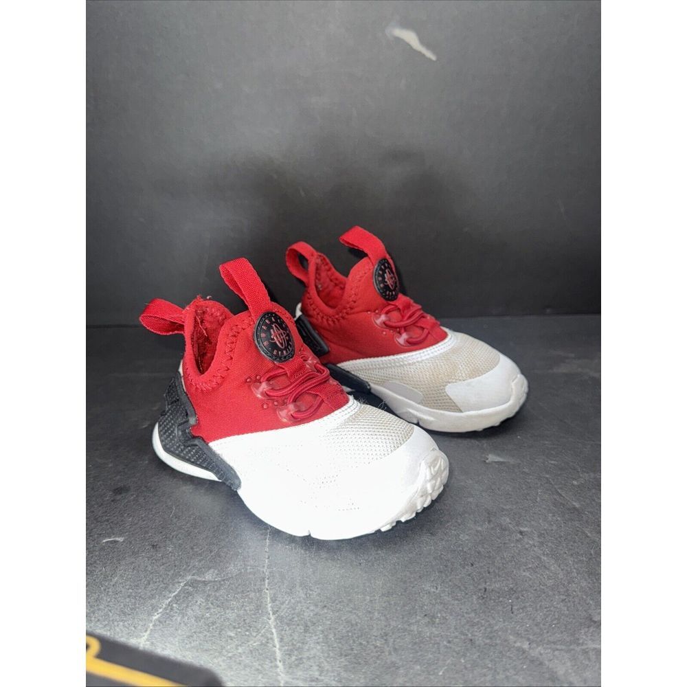 Nike Huarache Soft Motion Baby Toddler White Red Shoes Size US 5C
